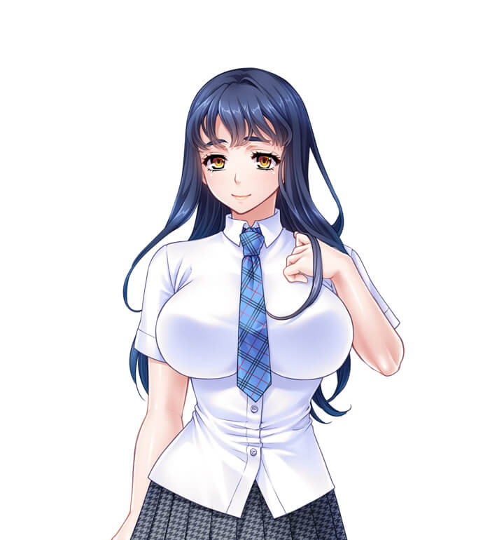 Ao Hada Kyonyuu To Kuso Bocchi Mayu from Puriketsu Kyonyuu ni Sodatta Shinseki no Musume-tachi ga Kuso